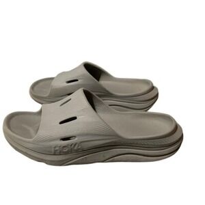 Hoka One One Ora Revovery 3 Slide Men's Sandals Gray Size M 8 W 10  Cushioned